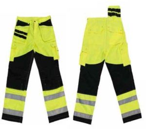 Mens Black and Neon Working Trouser