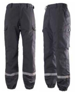 Mens Black Security Reflective Pant