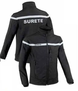 Mens Black Security Softshell Jacket