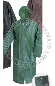 Green Raincoat with Detached Hood