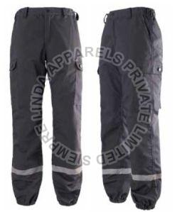 Mens Black Security Reflective Pant