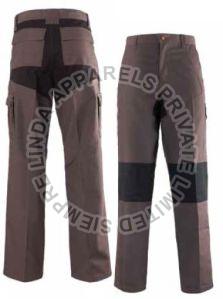 Mens Straight Fit Plain Industrial Workwear Trousers