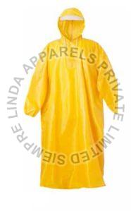 Yellow Polyester with PVC Coating Long Rain Coat