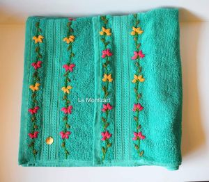 Hand Embroidered Bath Towels