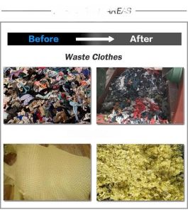 Plastic and Cloth Shredding Machine for mixed waste