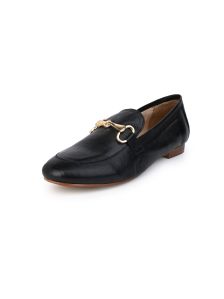 CS-L002 Ladies Black Horsebit Loafers