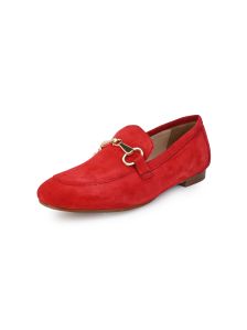 CS-L002 Ladies Red Horsebit Loafers