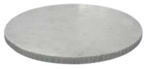 16x16 Inch White Marble Lazy Susan