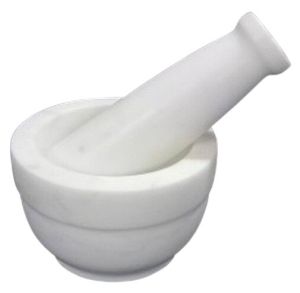 4x3 Inch Polished White Marble Mortar & Pestle