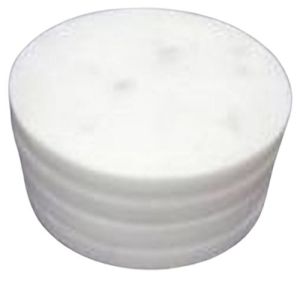 4x4 Inch Round White Marble Coaster