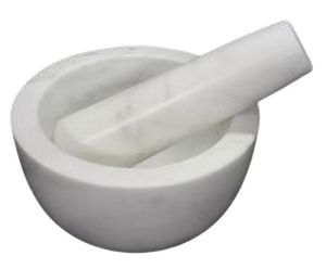 5x3 Inch White Marble Mortar & Pestle