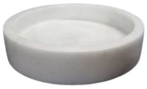 6x2 Inch White Alabaster Marble Bowl