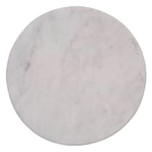 8x8 Inch White Marble Round Board Without Feet