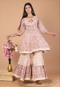 Rayon Fabric Sharara Suit