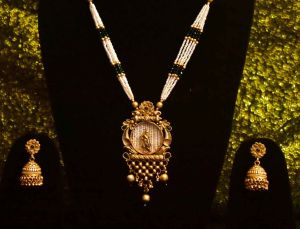 Brass Necklace with Earing