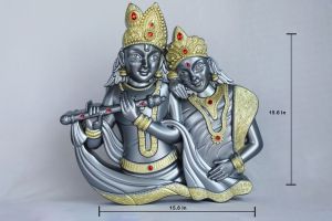 radha krishna Wall Frame grey