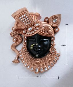 Plastic Shreenathji Wall Frame black