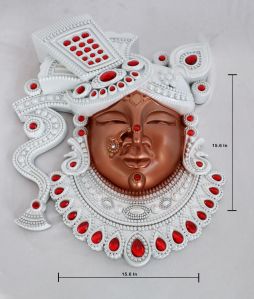 Plastic Shreenathji Wall Frame Copper