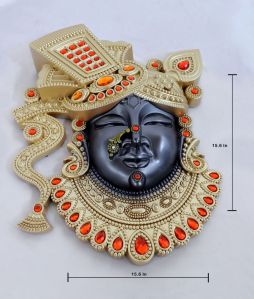 Plastic Shreenathji Wall Frame Goledn