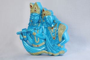 radha krishna Wall Frame blue
