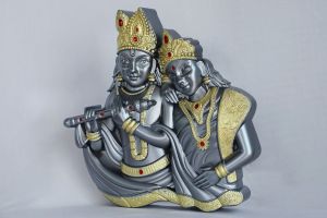 radha krishna Wall Frame grey