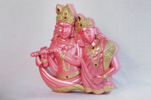 radha krishna Wall Frame pink