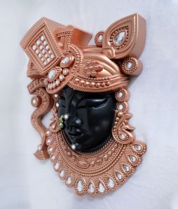 Plastic Shreenathji Wall Frame black