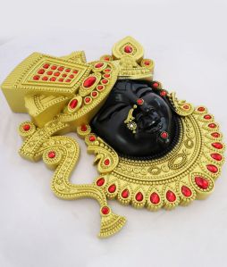Plastic Shreenathji Wall Frame Golden