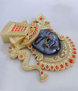 Plastic Shreenathji Wall Frame Goledn