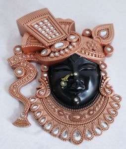 Plastic Shreenathji Wall Frame black