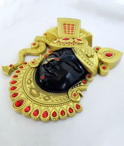 Plastic Shreenathji Wall Frame Golden