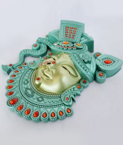 Plastic Shreenathji Wall Frame aqua