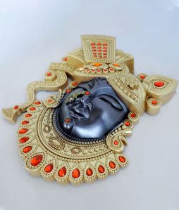 Plastic Shreenathji Wall Frame Goledn