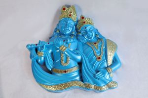 radha krishna Wall Frame blue