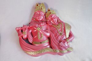 radha krishna Wall Frame pink
