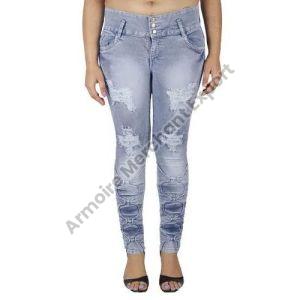 Ladies Ripped Slim Fit Jeans