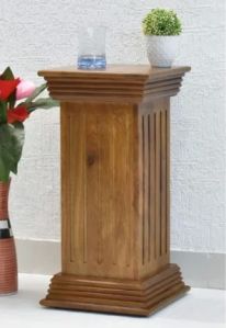 Wooden Pillar Design End Table