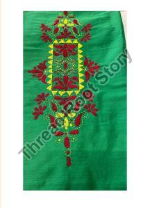 Pure Cotton Green Kurti Fabric