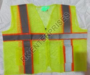 Green Reflective Safety Jacket Net Type