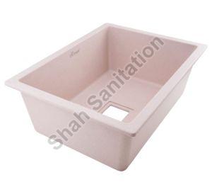 Peach Quartz Single Bowl Kitchen Sink