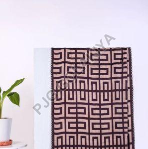 Purple Geometric Pattern Viscose Scarf