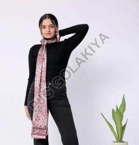 Floral & Paisley Pink Viscose Scarf