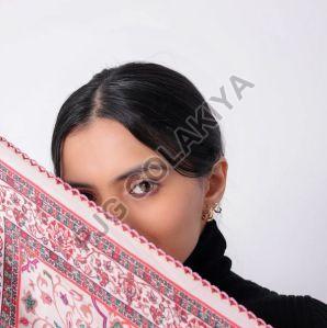 Floral & Paisley Pink Viscose Scarf