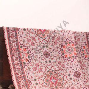 Floral & Paisley Pink Viscose Scarf