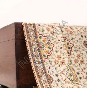 Floral & Paisley Orange Viscose Scarf
