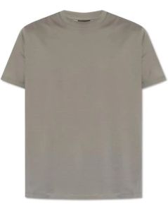 Mens Cement Grey Round Neck T-Shirts