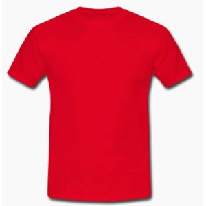 Mens Red Round Neck T-Shirts
