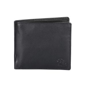 KARA Black Mens Genuine Leather Wallet Bifold Wallets