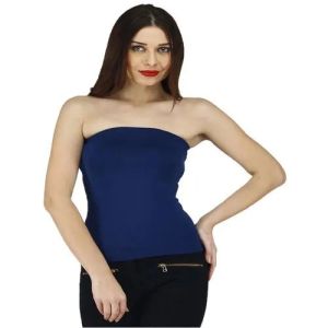 Cotton Blue Tube Top