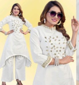 Ladies A Line Kurti Pant Set